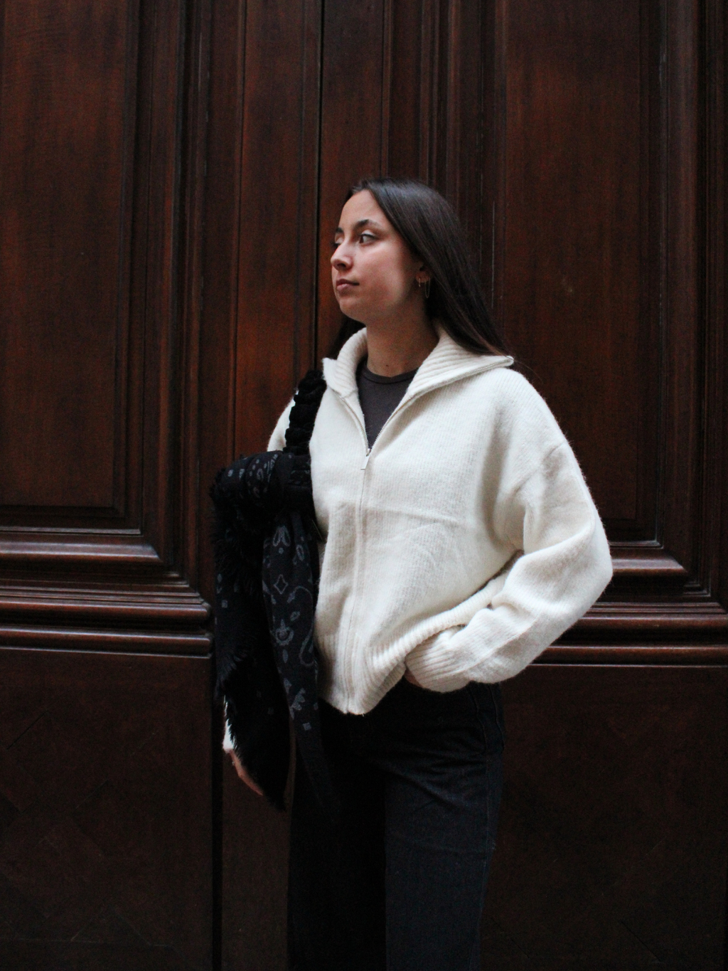 Gilet zippé Inès – Beige