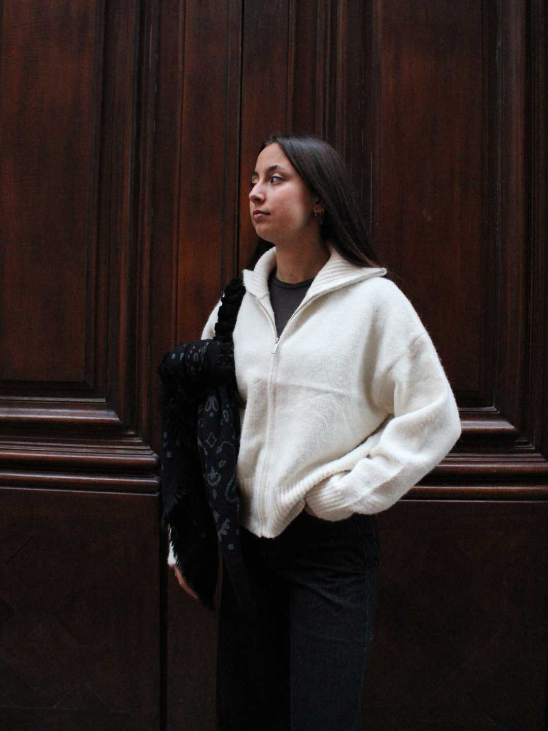 Gilet zippé Inès – Beige