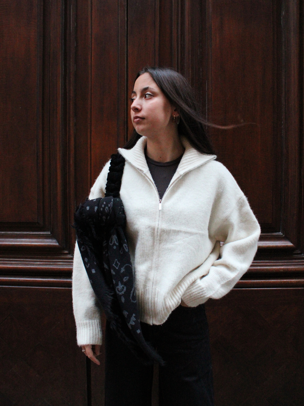 Gilet zippé Inès – Beige