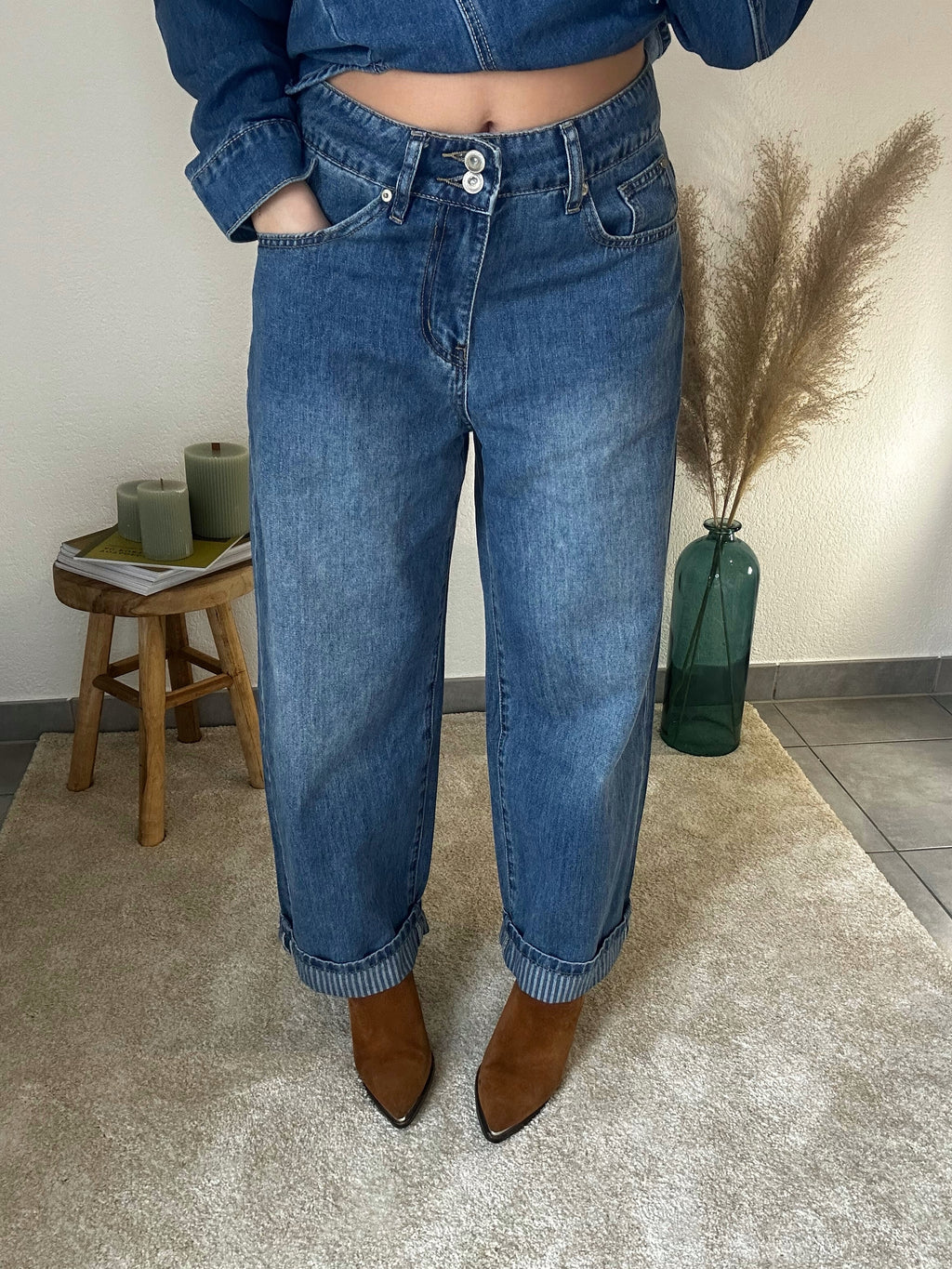 Jean ample Syrine - Bleu