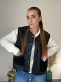 Gilet réversible Eva sans manches – Noir