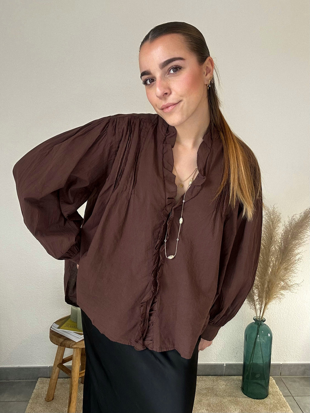 Blouse Illona - Marron
